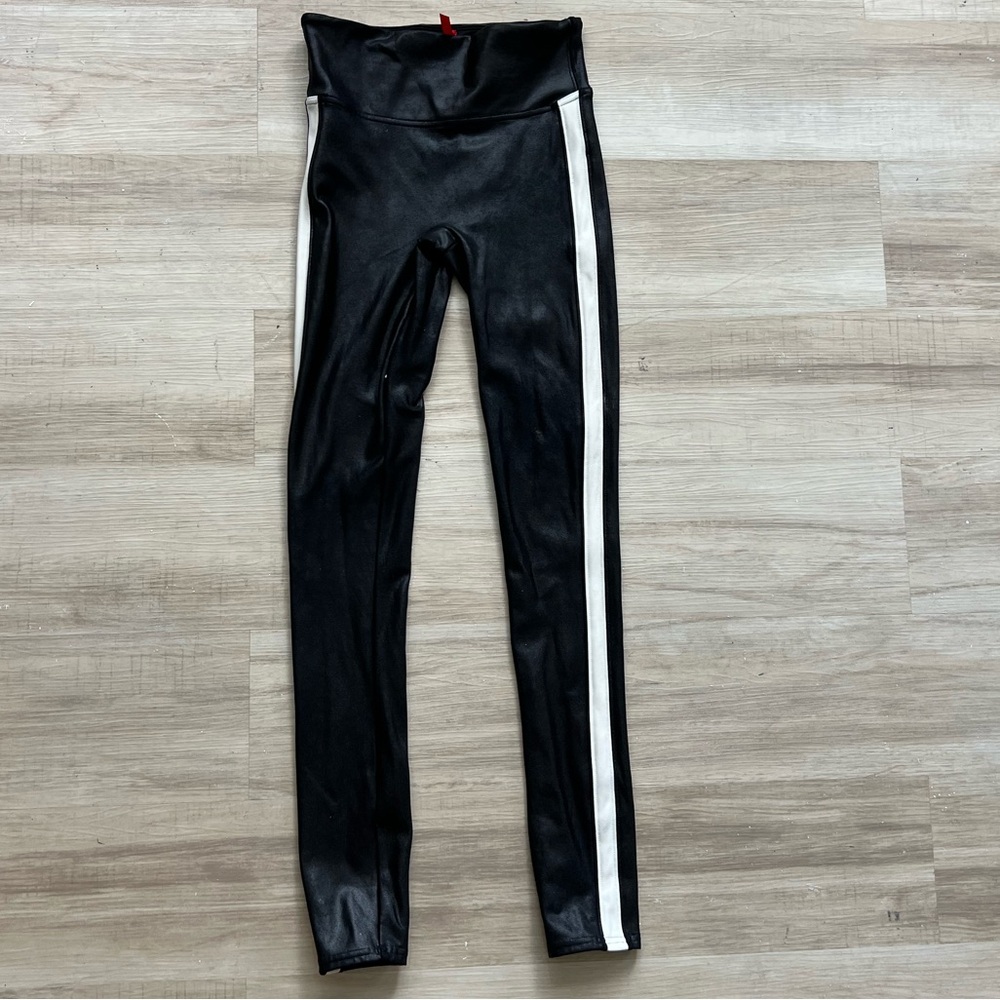 SPANX black shiny leggings